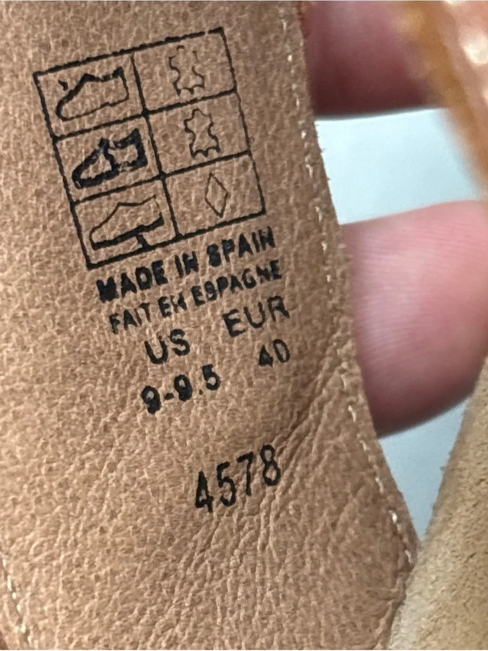 Taos Shoes Womens Size 9-9.5 (40) Loop Cork Wedge Leather Sandals Brandy Spain